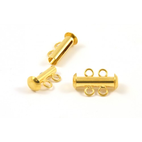2 ROWS SLIDING GOLD COLOR CLASP 